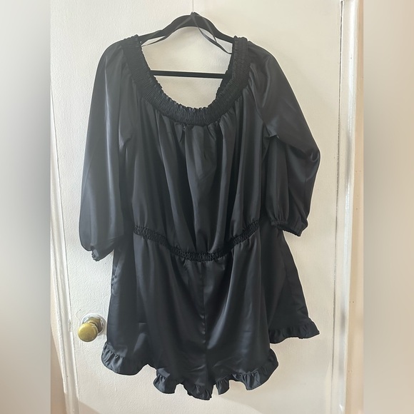 bebe Pants - Bebe black plus size short romper